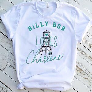 Billy Bob Loves Charlene Western Tee Graphic Short Sleeve T-Shirt
